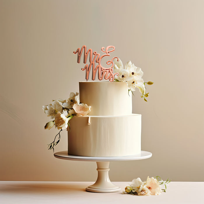 Mr & Mrs Cake Topper - Giftware - Cake and Candle