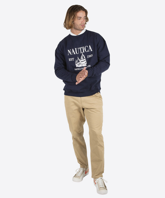 Nautica Baxter Oversized Sweatshirt (Navy)