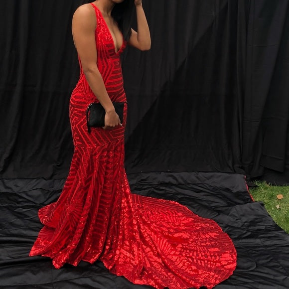 New Custom Red Prom Dress