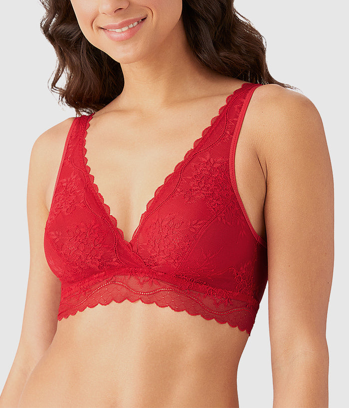 No Strings Attached Bralette: Crimson Red