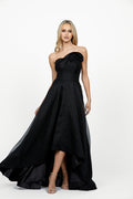 Noli Strapless Hi low Gown 6 Black - Dress - Bariano