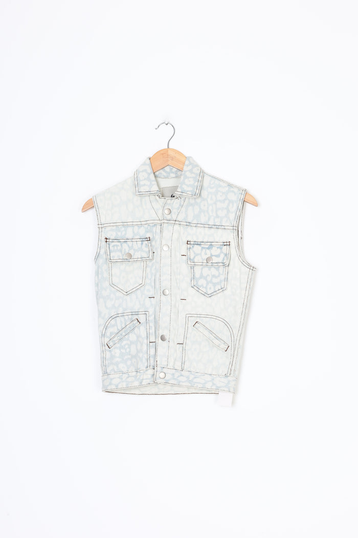 One teasponn Womens Blue Vest Size XS