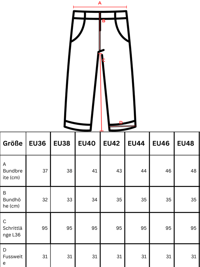 ONLY M - RIGHE, Damen Stoffhose, Wide Leg, High Waist, Jeansoptik gestreift