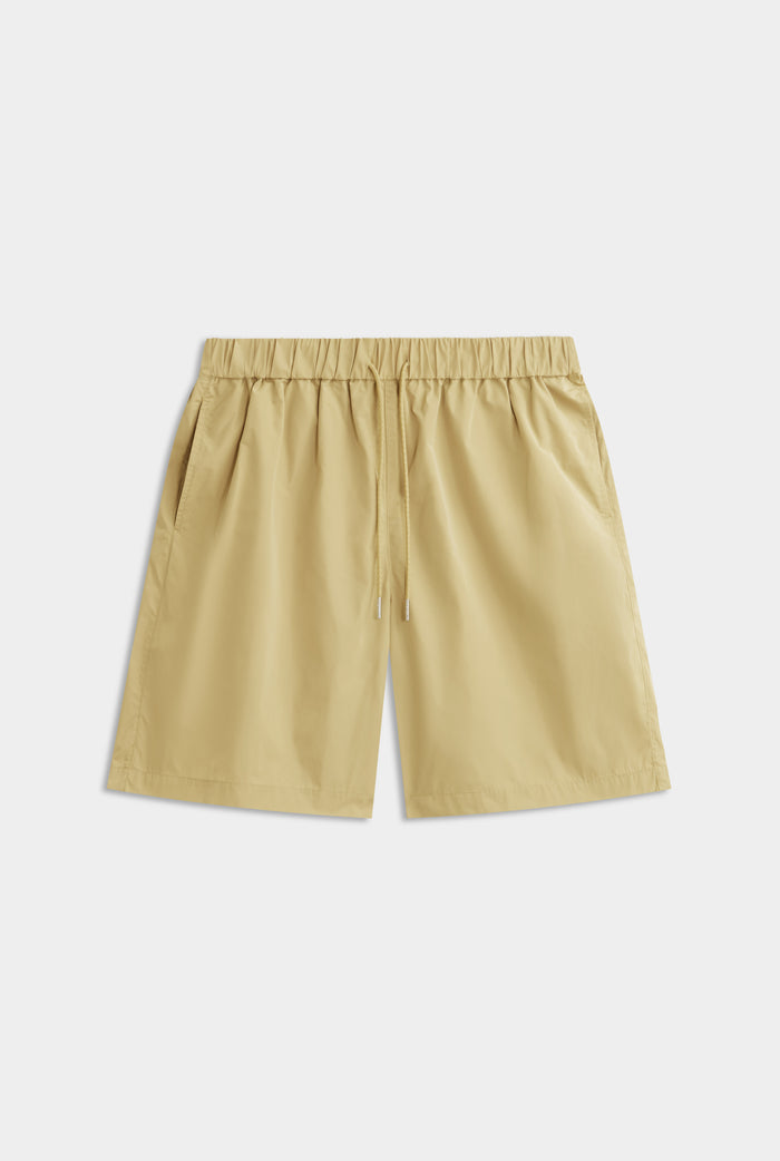 Oversized Taffeta Short - Tan