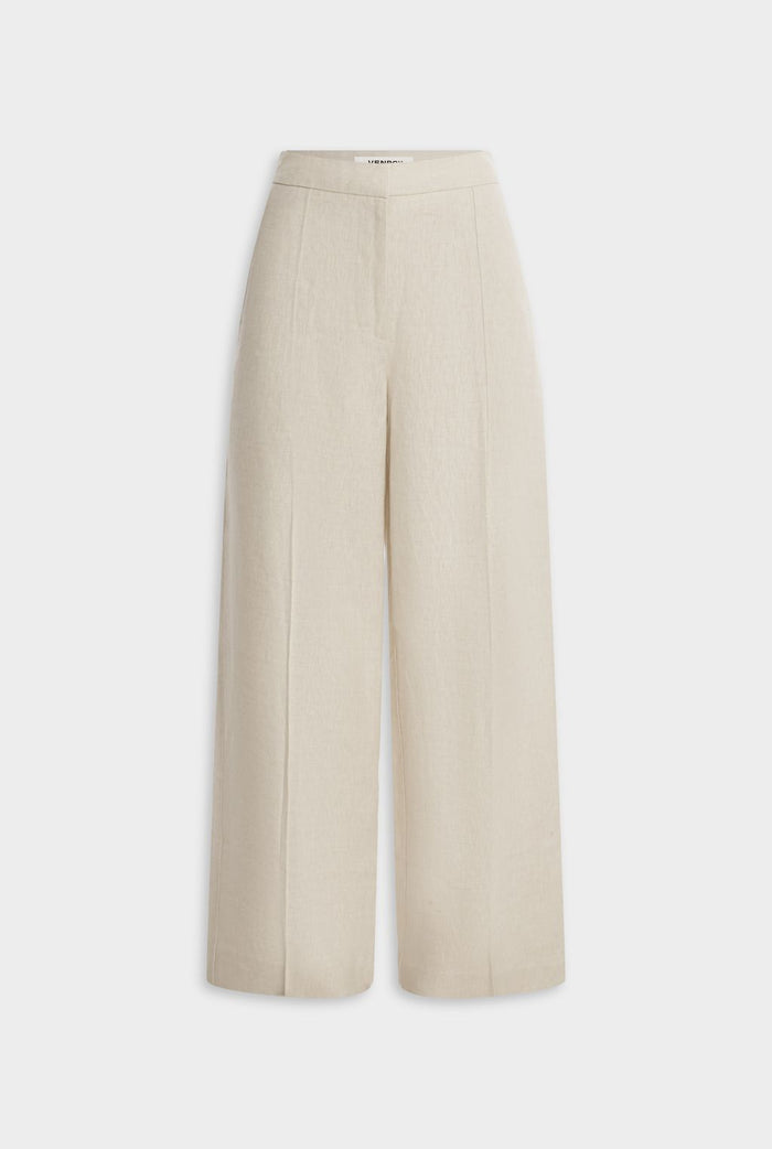 Panelled Linen Pant - Sand