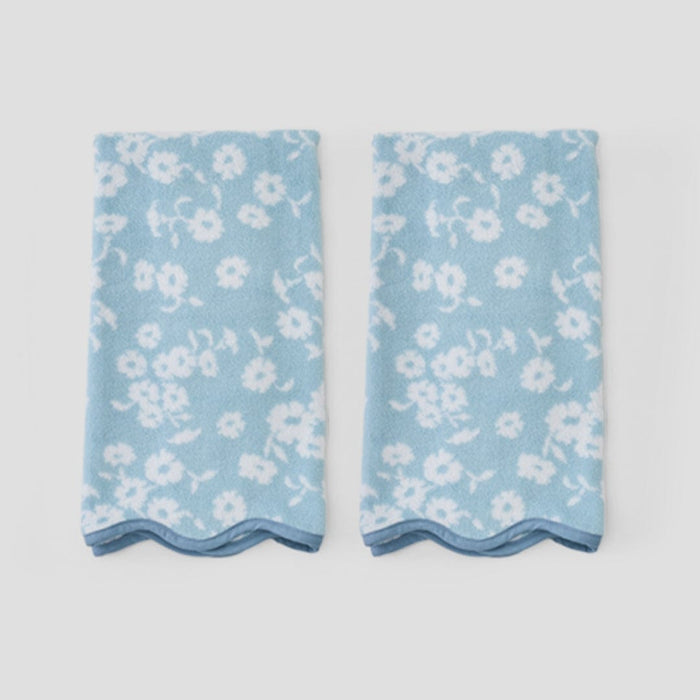 Patterned Scallop Hand Towel | Sea Glass Margot