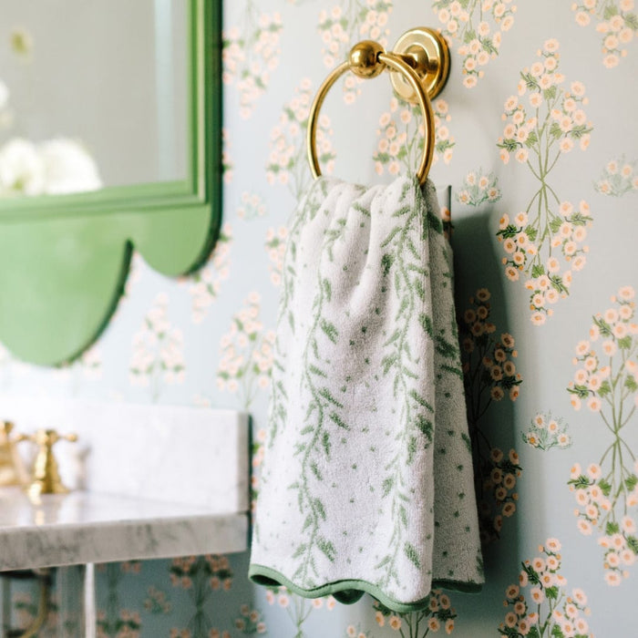 Weezie Patterned Scallop Hand Towel | Willow