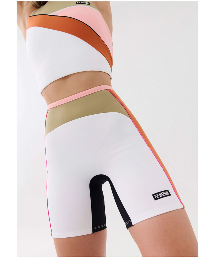 P.E Nation Air Time Bike Short (Optic White)