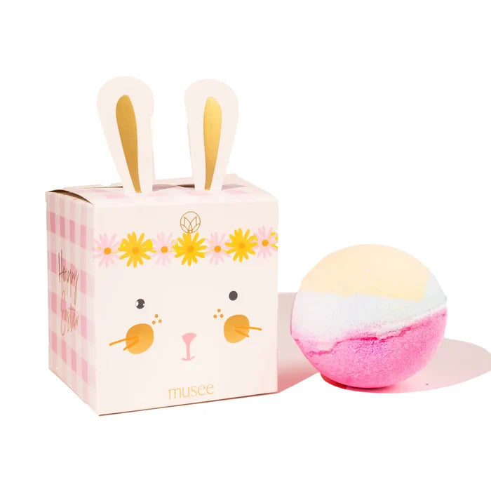 Pink bunny bath bomb