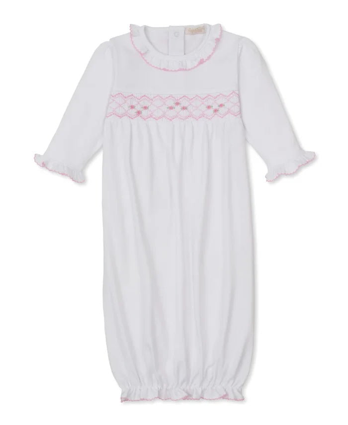 Pink Hand Emb. Smocked Sack