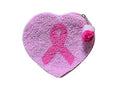 La Chic Pink Heart Breast Cancer Awareness Ribbon Beaded Coin Pouch