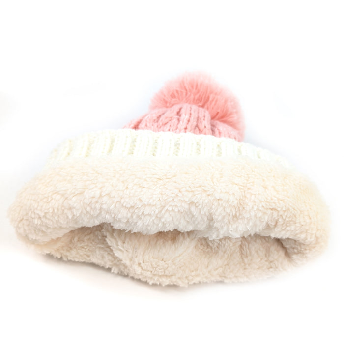 Pink Ice Cream Bobble Hat