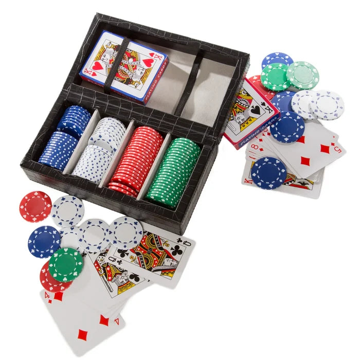 Brouk & Co Poker Set | Black Croco