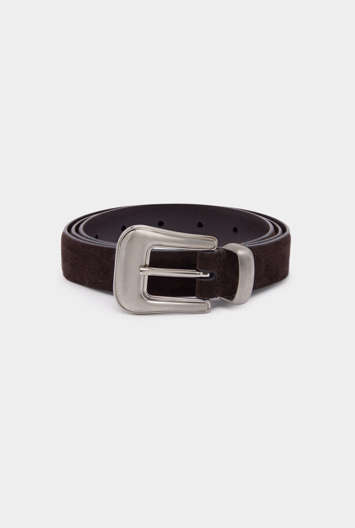 Ponente Suede Belt - Brown Suede
