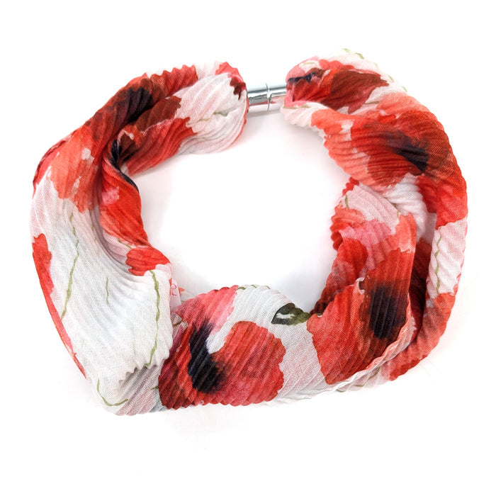 Poppy Field Magnetic Neck Scarf - Exclusive Design
