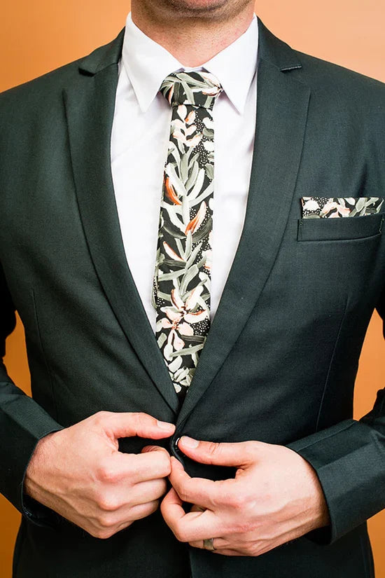 Protea Green Tie - Accessory - Peggy and Finn
