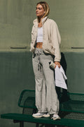 Free People Quick Step Heather Pant in Heather Grey