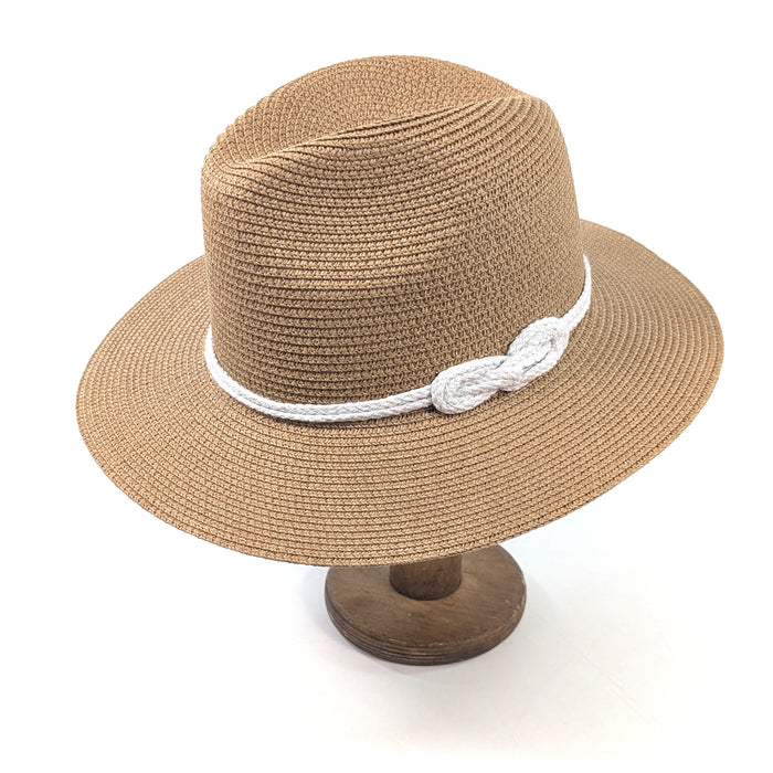 Reef Knot Panama Foldable Hat (57cm) - White