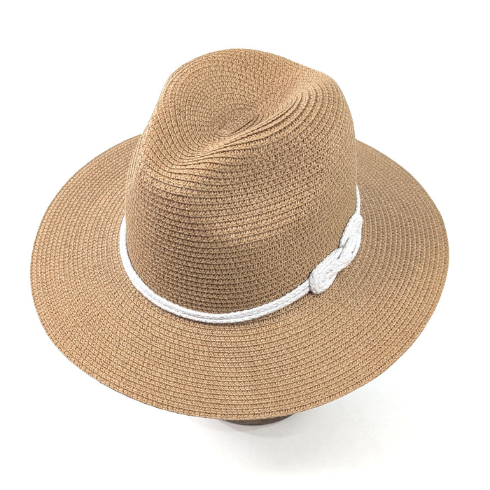 Reef Knot Panama Foldable Hat (57cm) - White