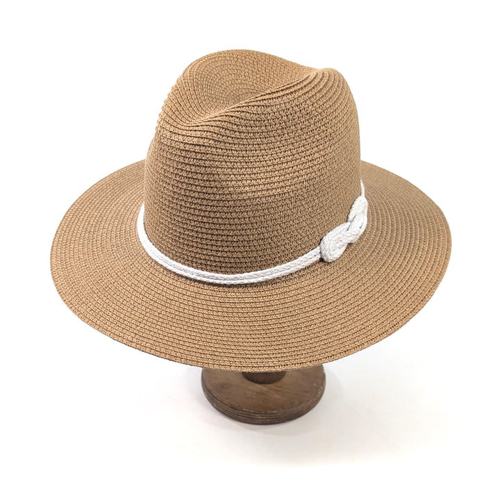 Reef Knot Panama Foldable Hat (57cm) - White