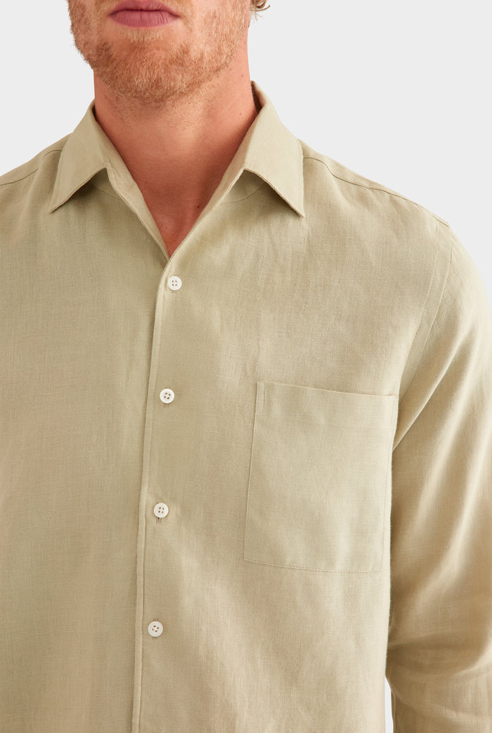 Relaxed Linen Shirt - Sage