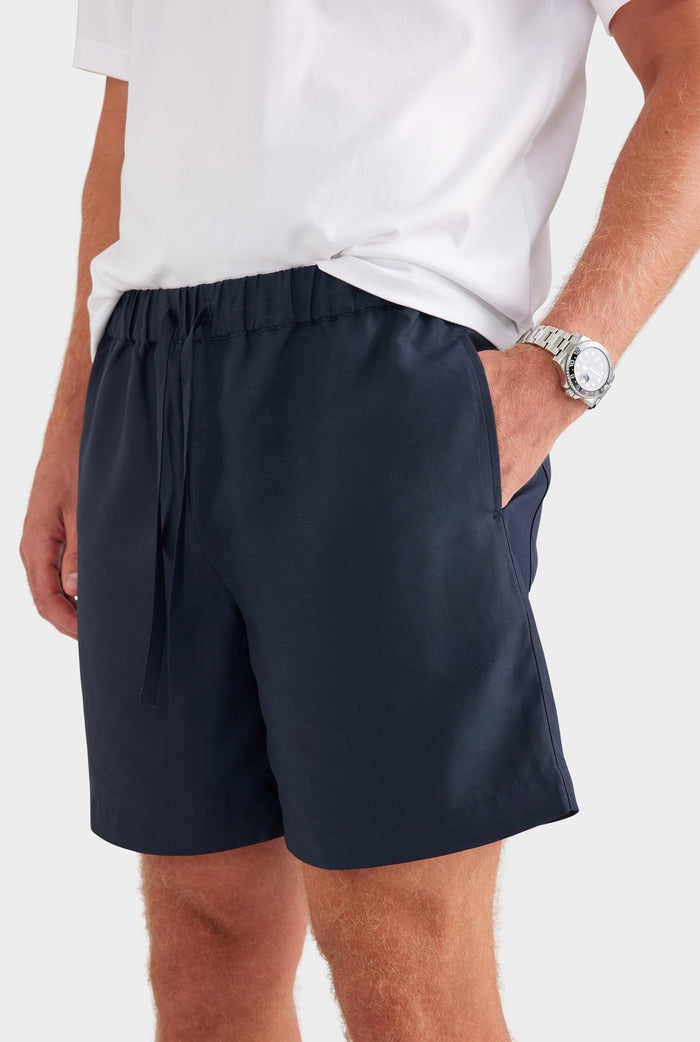 Relaxed Tencel Short - Navy