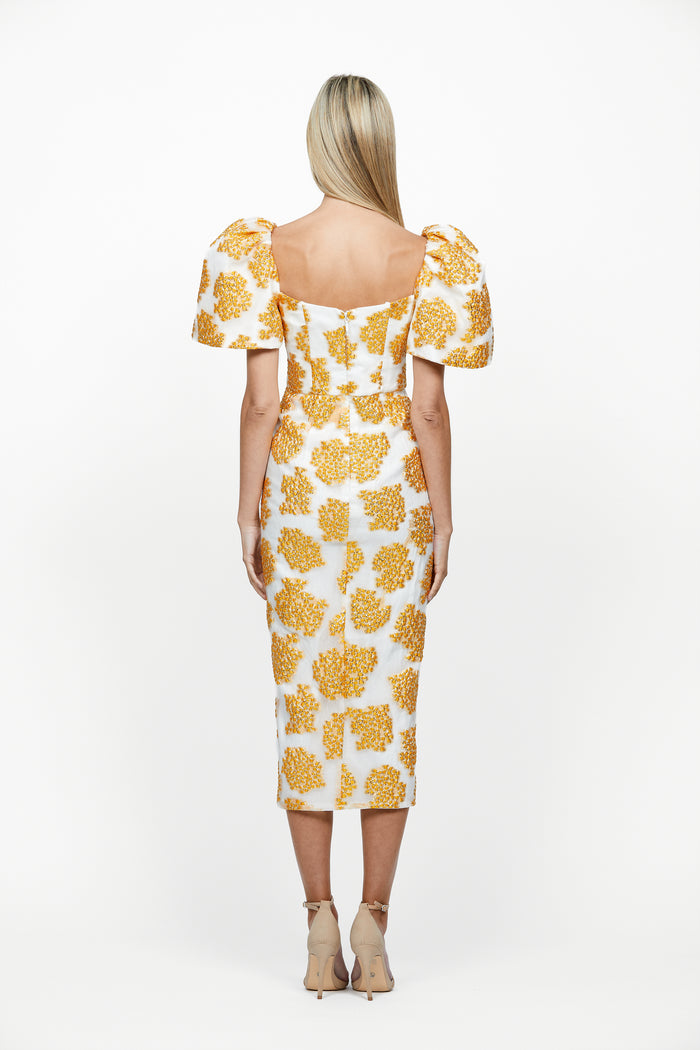 Ria Puff Sleeve Midi - Dress - Bariano