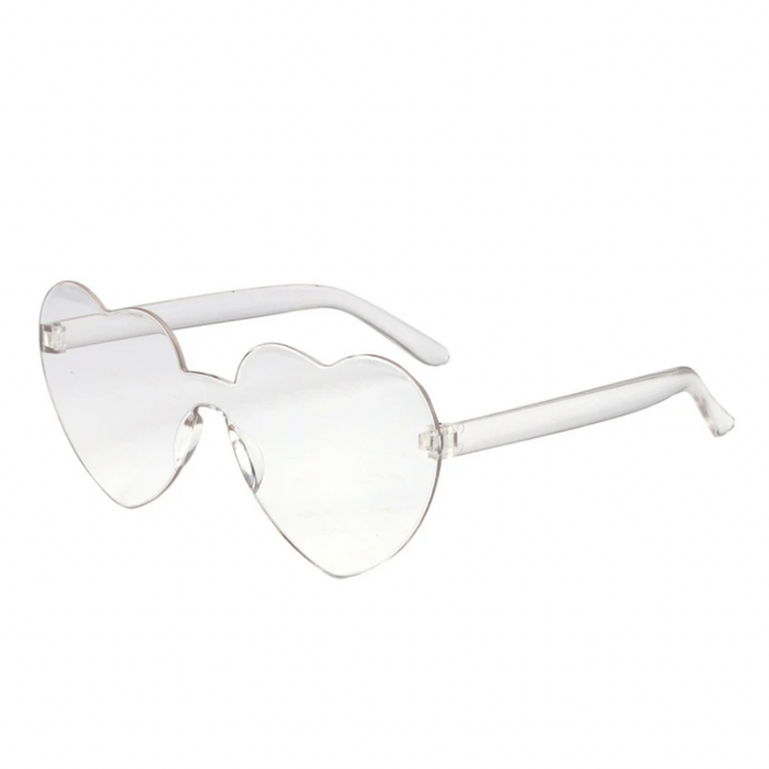 Rimless Heart Sunglasses - Clear - Giftware - Honey Fawn