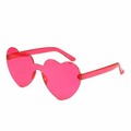 Rimless Heart Sunglasses - Hot Pink - Giftware - Honey Fawn