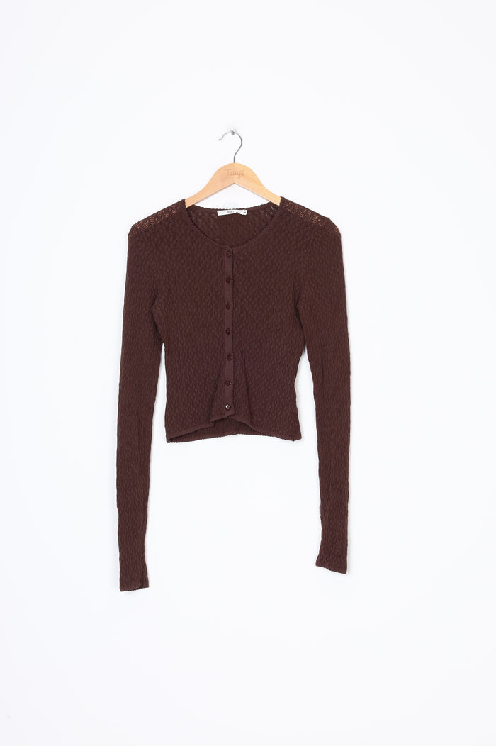 Ruby Womens Brown Cardigan Size M