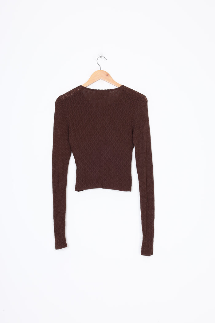 Ruby Womens Brown Cardigan Size M