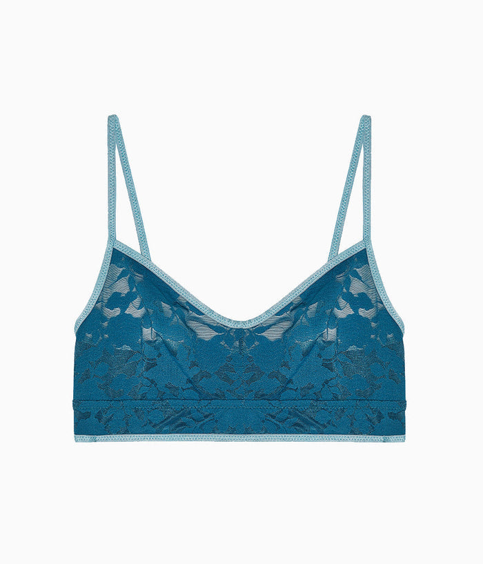 Shadow Scene Bralette: Blue Coral