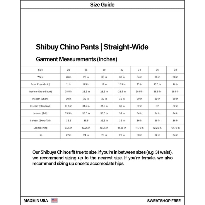Shibuya Chino Pants II | Straight-Wide Leg Natural