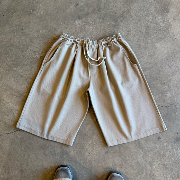 Shibuya Pleated Shorts II | Linair Twill Khaki (Linair)