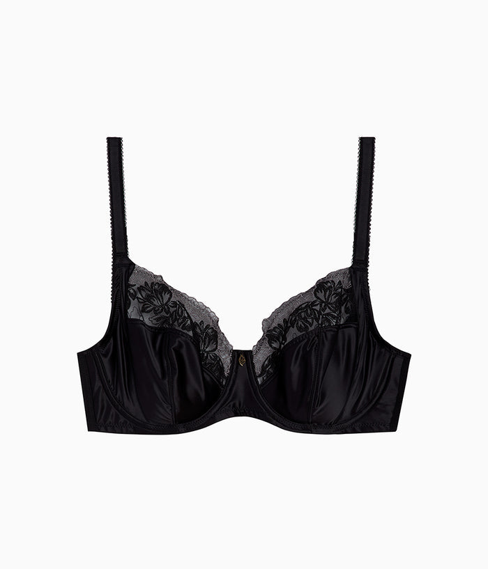 Side Note Underwire Bra: Black