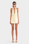 Silk Cotton Mini Skirt - Pastel Yellow