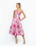 Silvanus A Line Tea Length Dress 12 Pink - Dress - Bariano