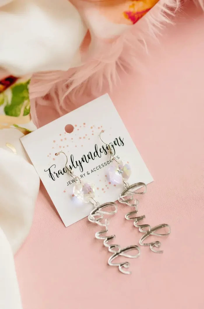 Silver Iridescent Bride Earring - Giftware - Honey Fawn