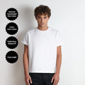 Silverlake Crop Tee III | Boxy, Relaxed Fit | Heavyweight Slub T-Shirt Classic White