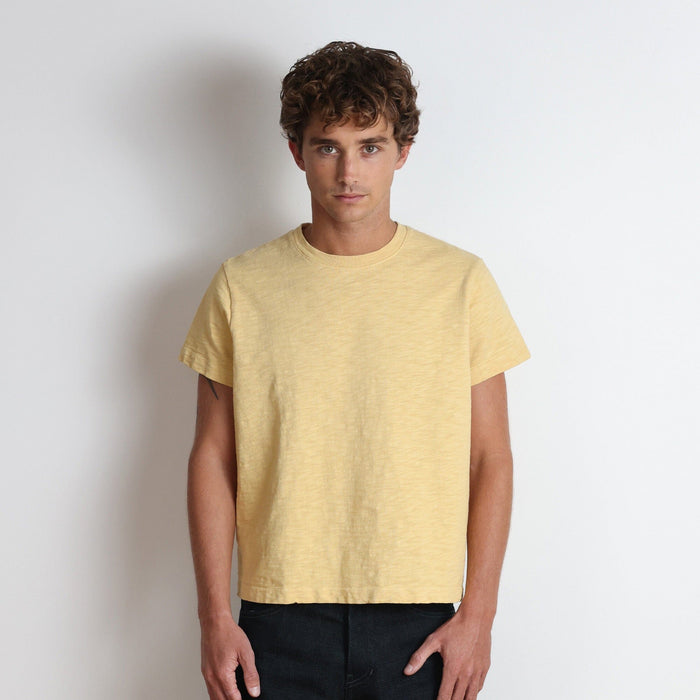 Silverlake Crop Tee III | Boxy, Relaxed Fit | Heavyweight Slub T-Shirt Butter Yellow