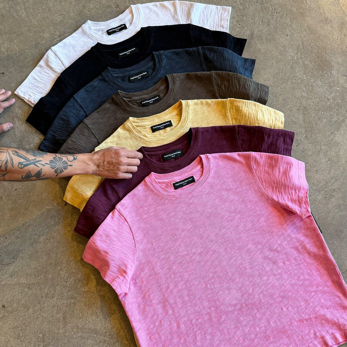 Silverlake Crop Tee III | Boxy, Relaxed Fit | Heavyweight Slub T-Shirt Classic White