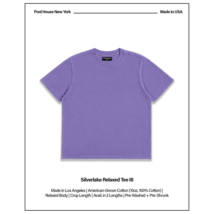 Silverlake Crop Tee III | Boxy, Relaxed Fit T-Shirt Vintage Violet
