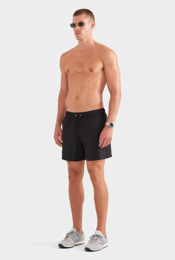 Solid Stretch Swim Short - Black