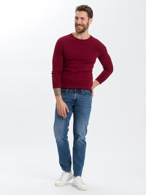 SOPO - CROSS JEANS - ANTONIO,  Herren Jeans, Relaxed Fit, Mid-Waist, Mid Blue