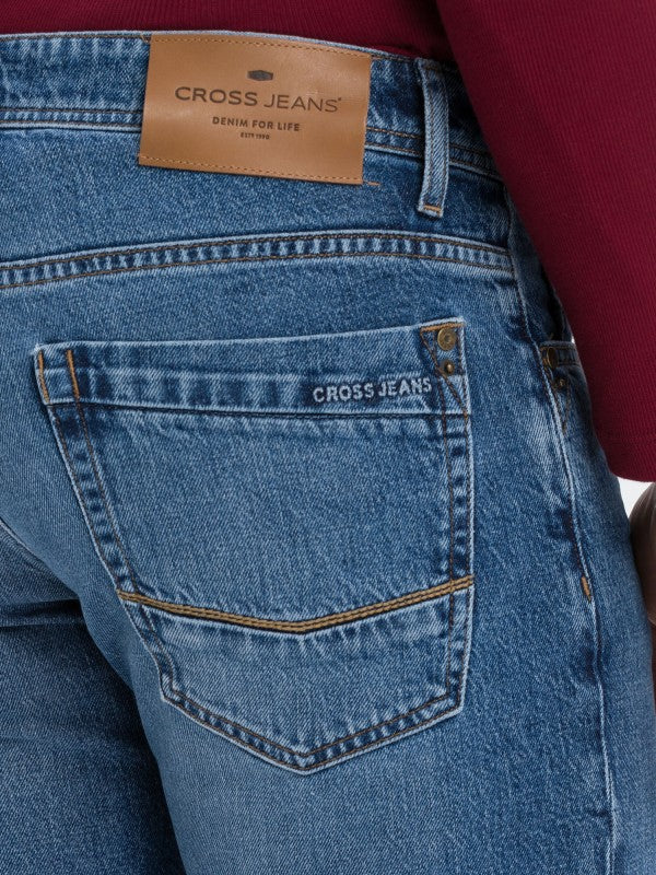 SOPO - CROSS JEANS - ANTONIO,  Herren Jeans, Relaxed Fit, Mid-Waist, Mid Blue