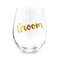 Stemless Toasting Wine Glass Gift For Wedding Party - Groom - Giftware - Weddingstar