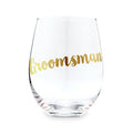 Stemless Wine Glass Gift For Wedding Party - Groomsman - Giftware - Weddingstar