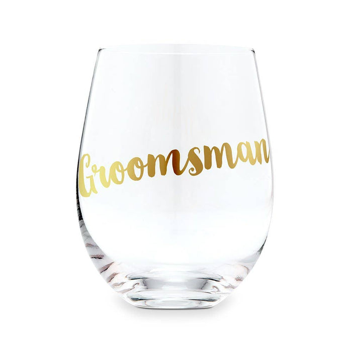 Stemless Wine Glass Gift For Wedding Party - Groomsman - Giftware - Weddingstar
