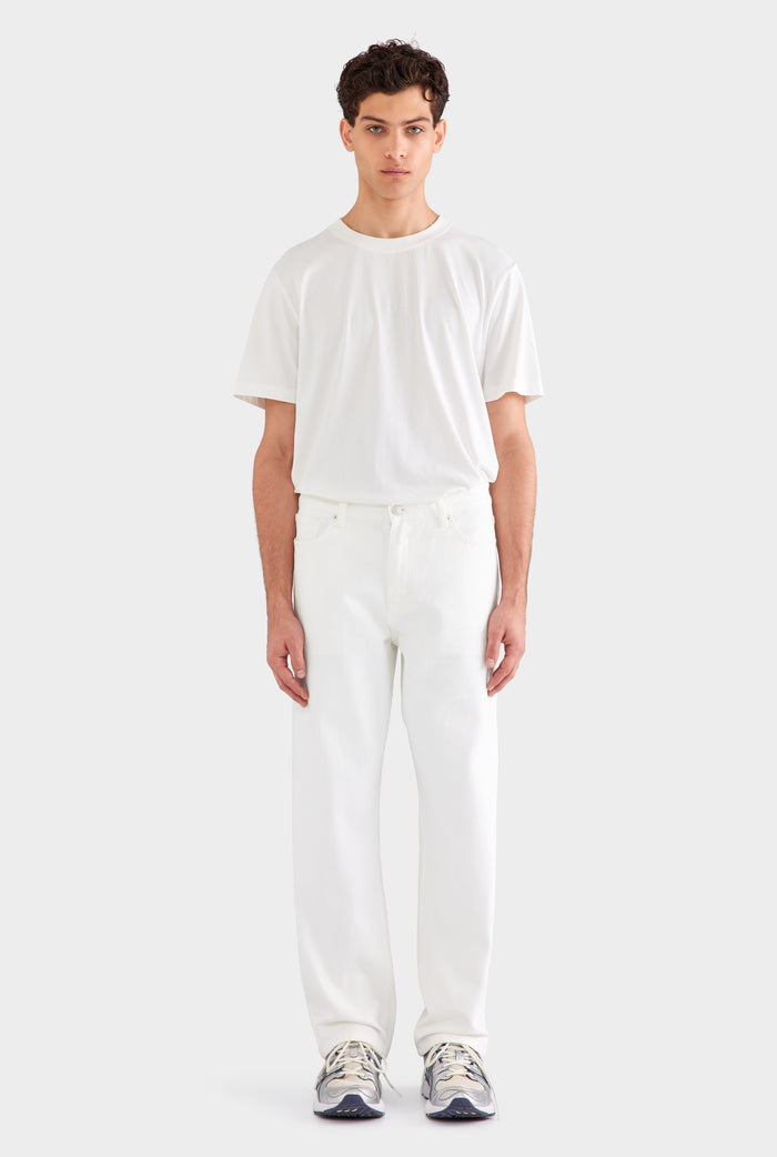 Straight Leg Denim Jean - White