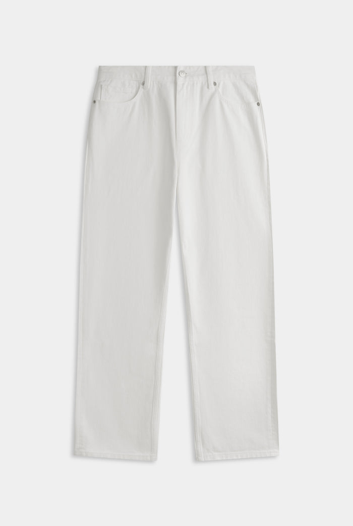 Straight Leg Denim Jean - White